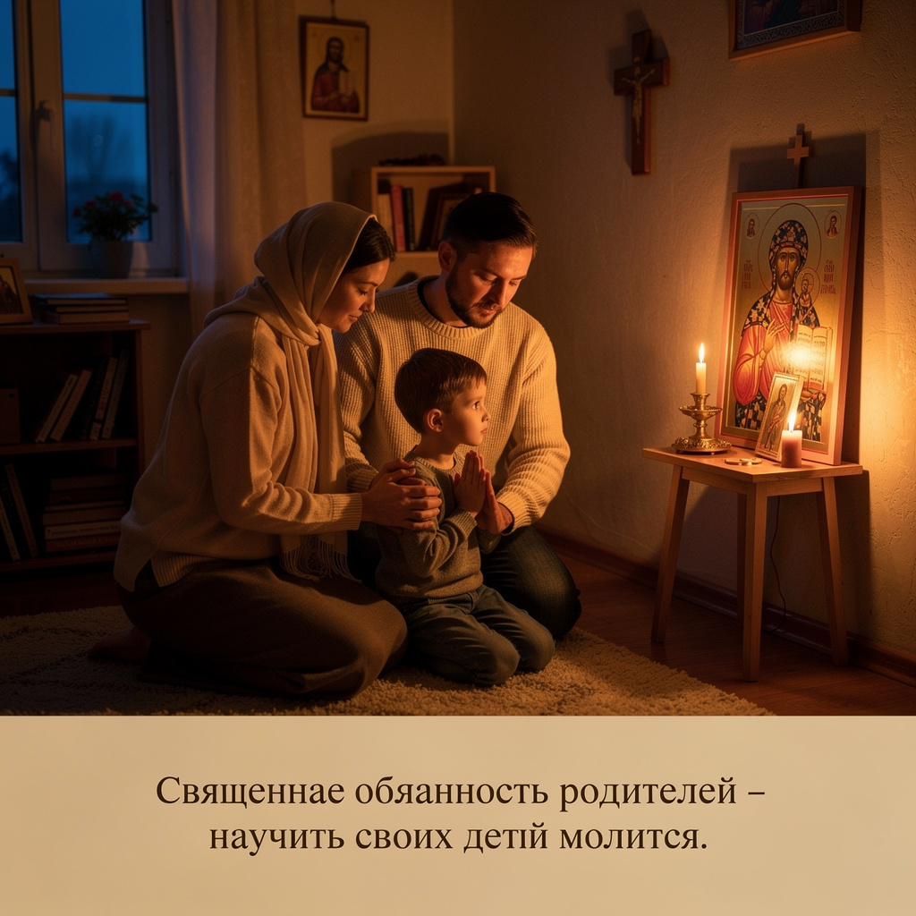 Read more about the article Священная обязанность родителей – научить своих детей молиться.