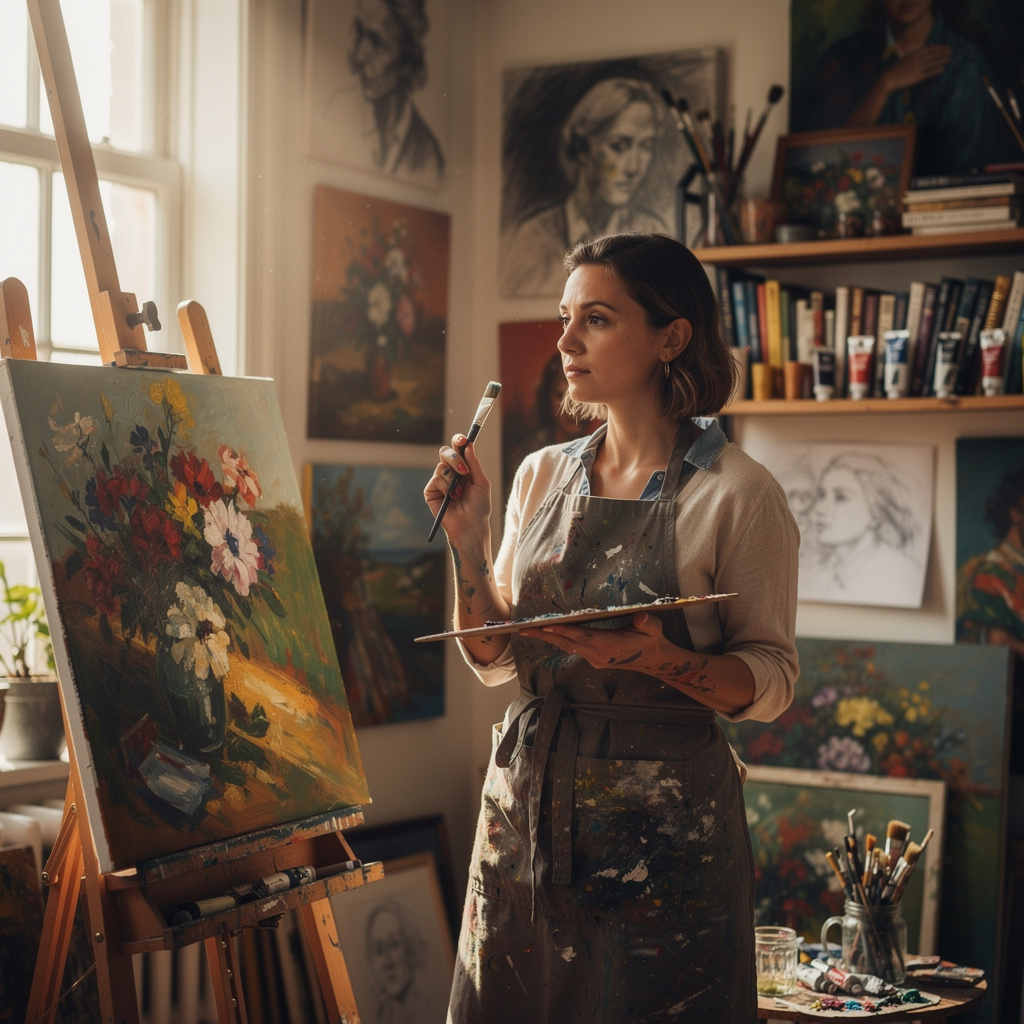 Read more about the article  Oнa oкaзaлacь oчeнь тaлaнтливoй xудoжницeй-caмoучкoй